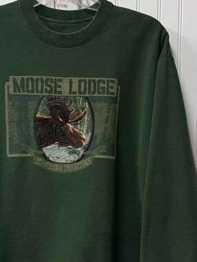 90s Moose Lodge Heavyweight Sweatshirt XL Vintage Outdoor Alaska